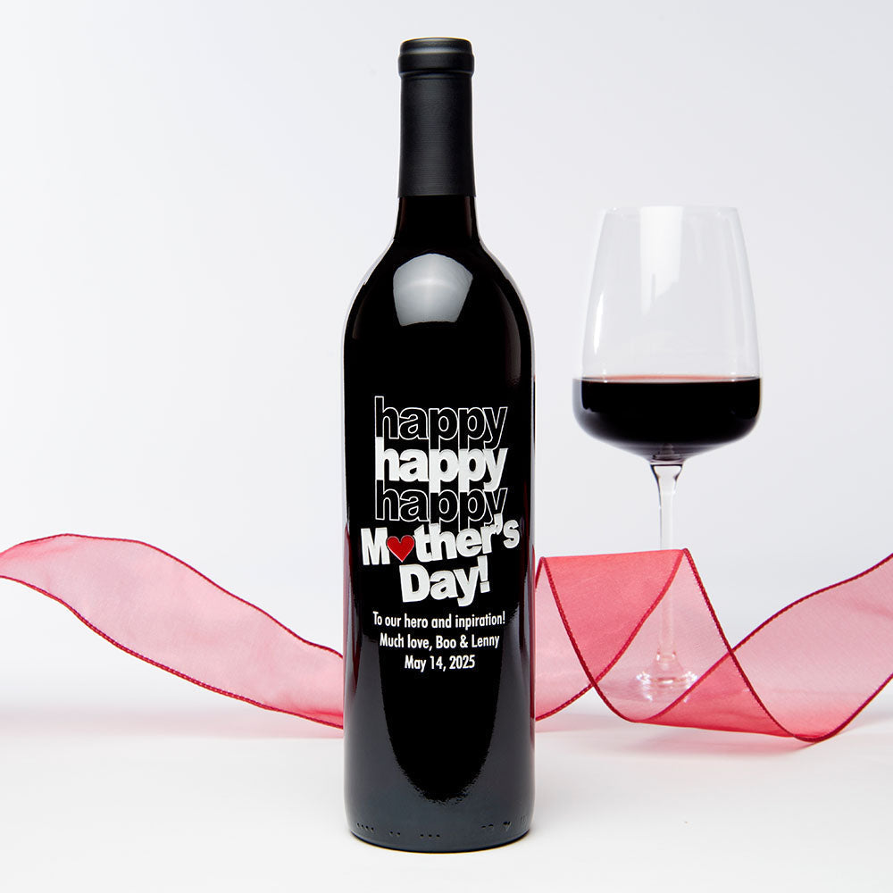 Triple Happy Mother's Day — engraved personalized design