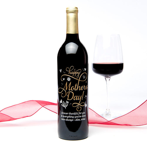 Joyful Mother's Day — Engraved Wine Bottle