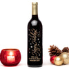 Graceful Happy Holidays — Engraved Wine Bottle