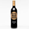 Retro Best Dad Ever — Engraved Wine Bottle