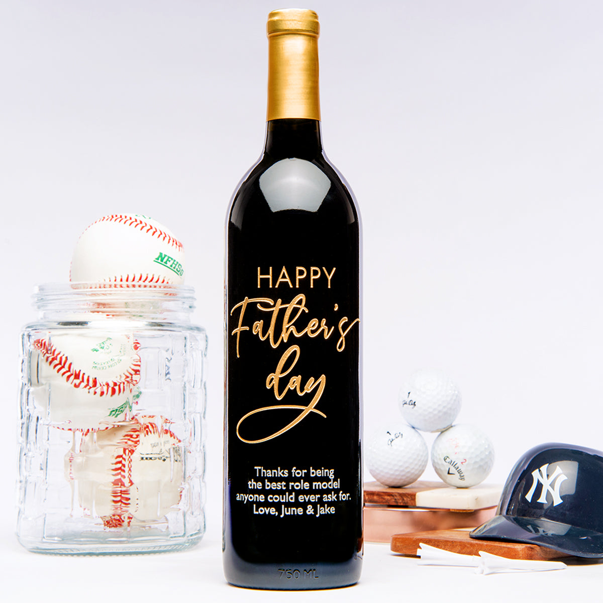 Father's Day Script — Engraved Wine Bottle
