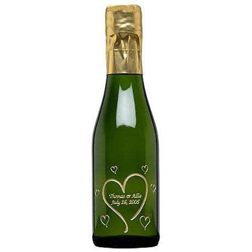 Casual Hearts Etched Favor Sets — engraved personalized design