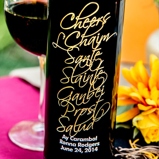 Cheers International — Engraved Wine Bottle