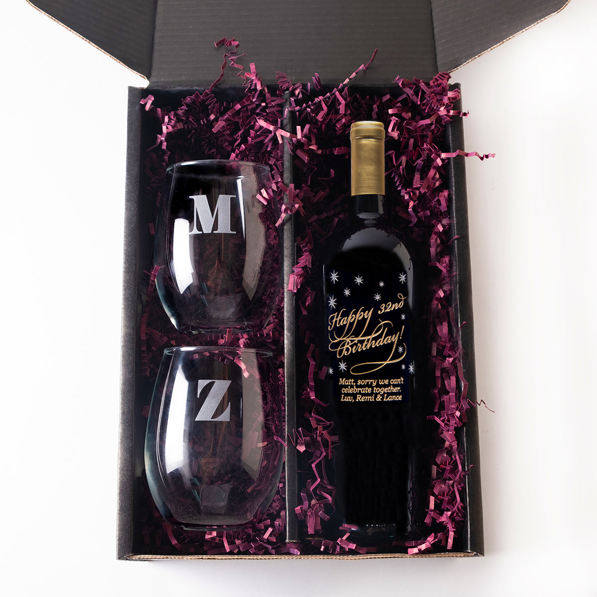 Engraved gift — additional design or presentation example; final configuration confirmed in quote