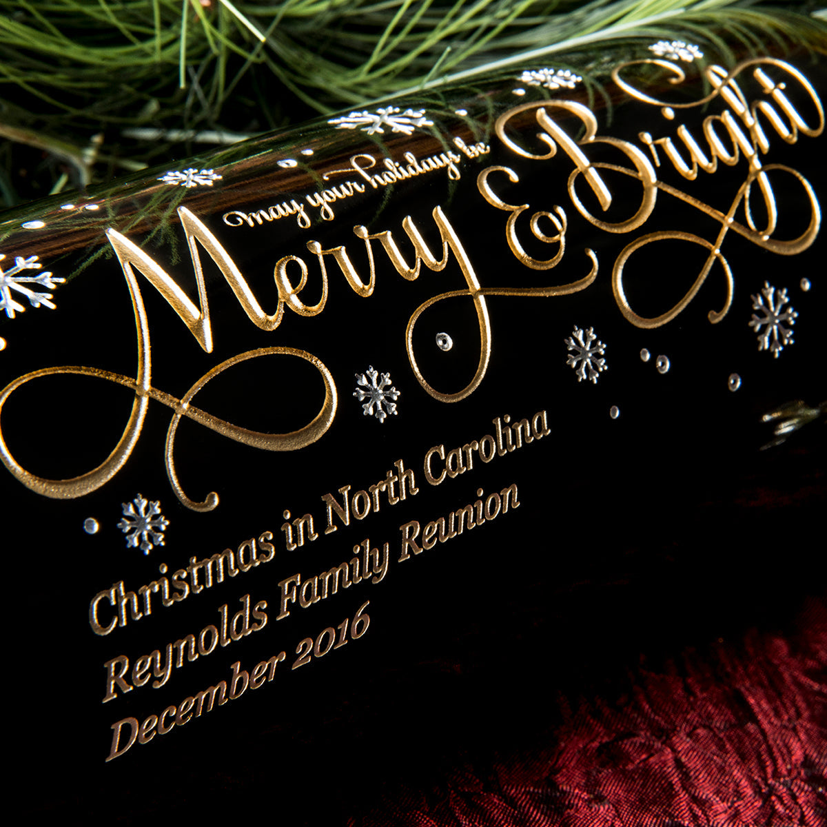 Engraved gift — additional design or presentation example; final configuration confirmed in quote