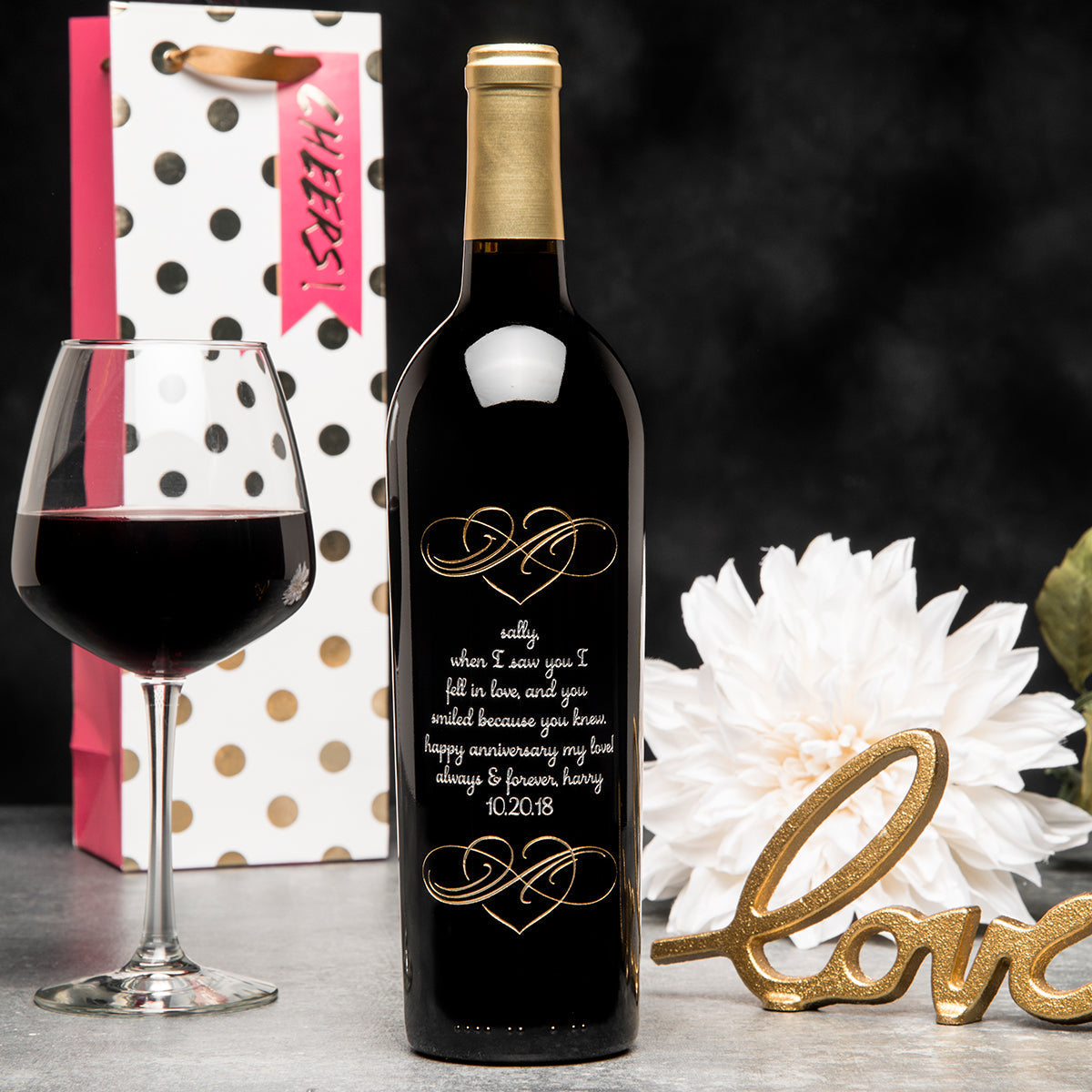 Inspired Infinity — Engraved Wine Bottle