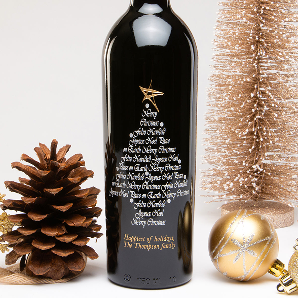 Warm Wishes Christmas Tree — engraved personalized design