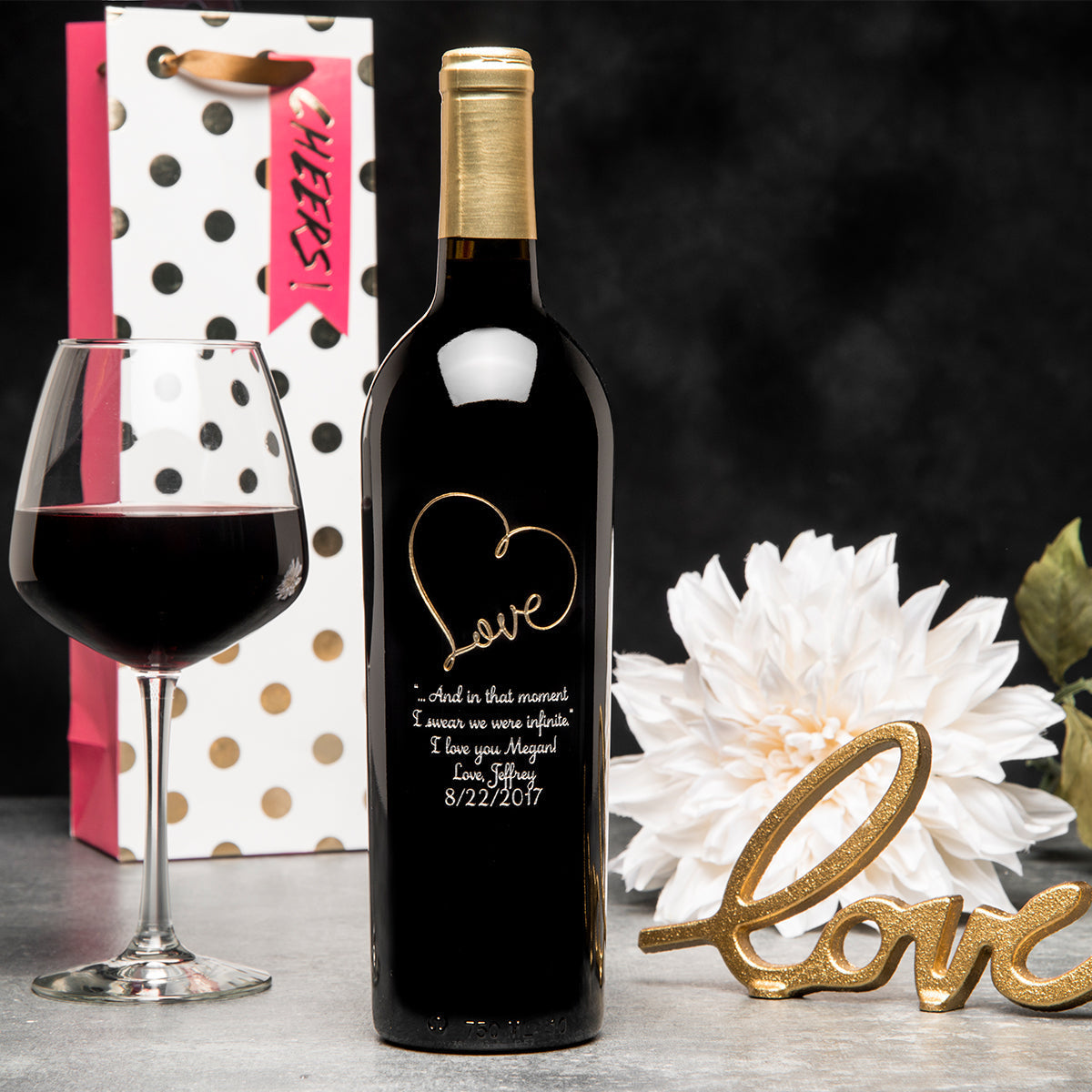 Engraved gift — additional design or presentation example; final configuration confirmed in quote