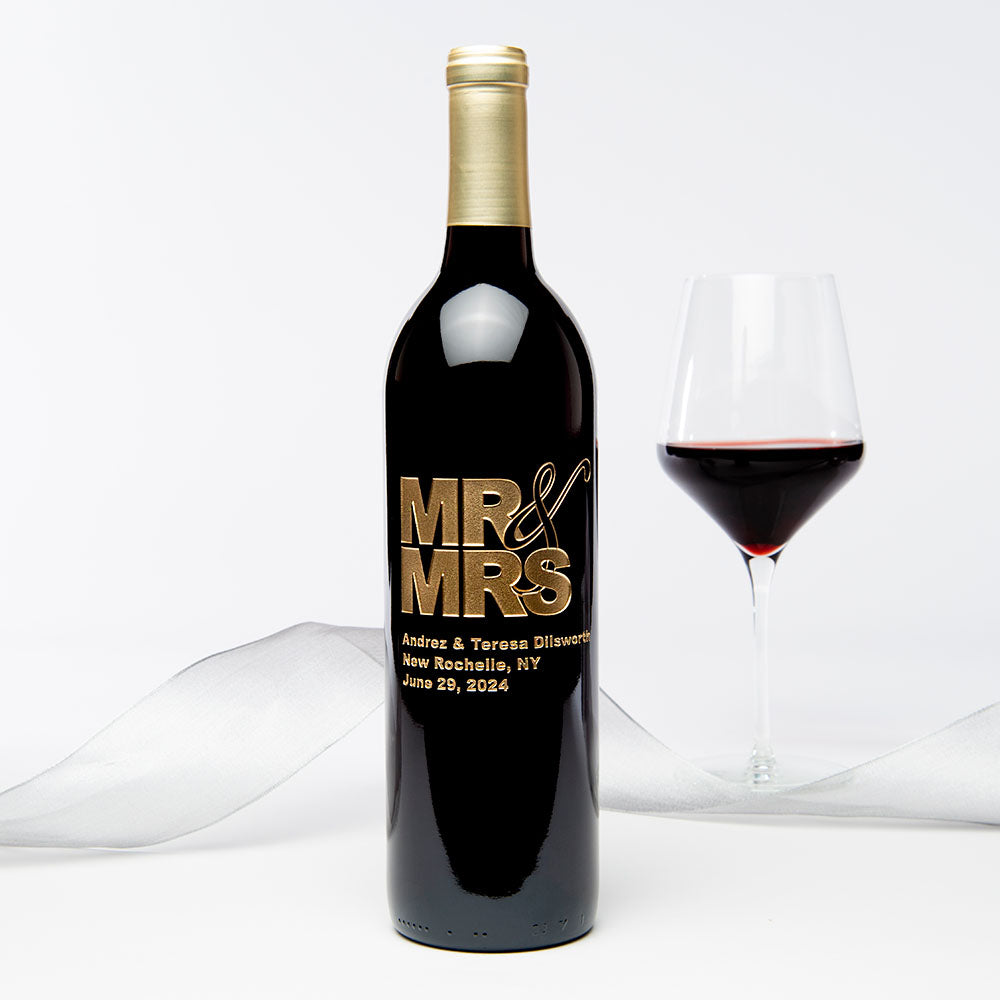 MR. & MRS. — engraved personalized design