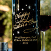 Classic Father's Day — Engraved Wine Bottle