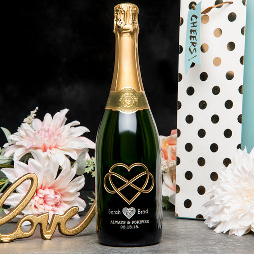 Modern Infinity — Engraved Wine Bottle