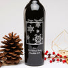 Star of David Shimmering Snowflakes — Engraved Wine Bottle