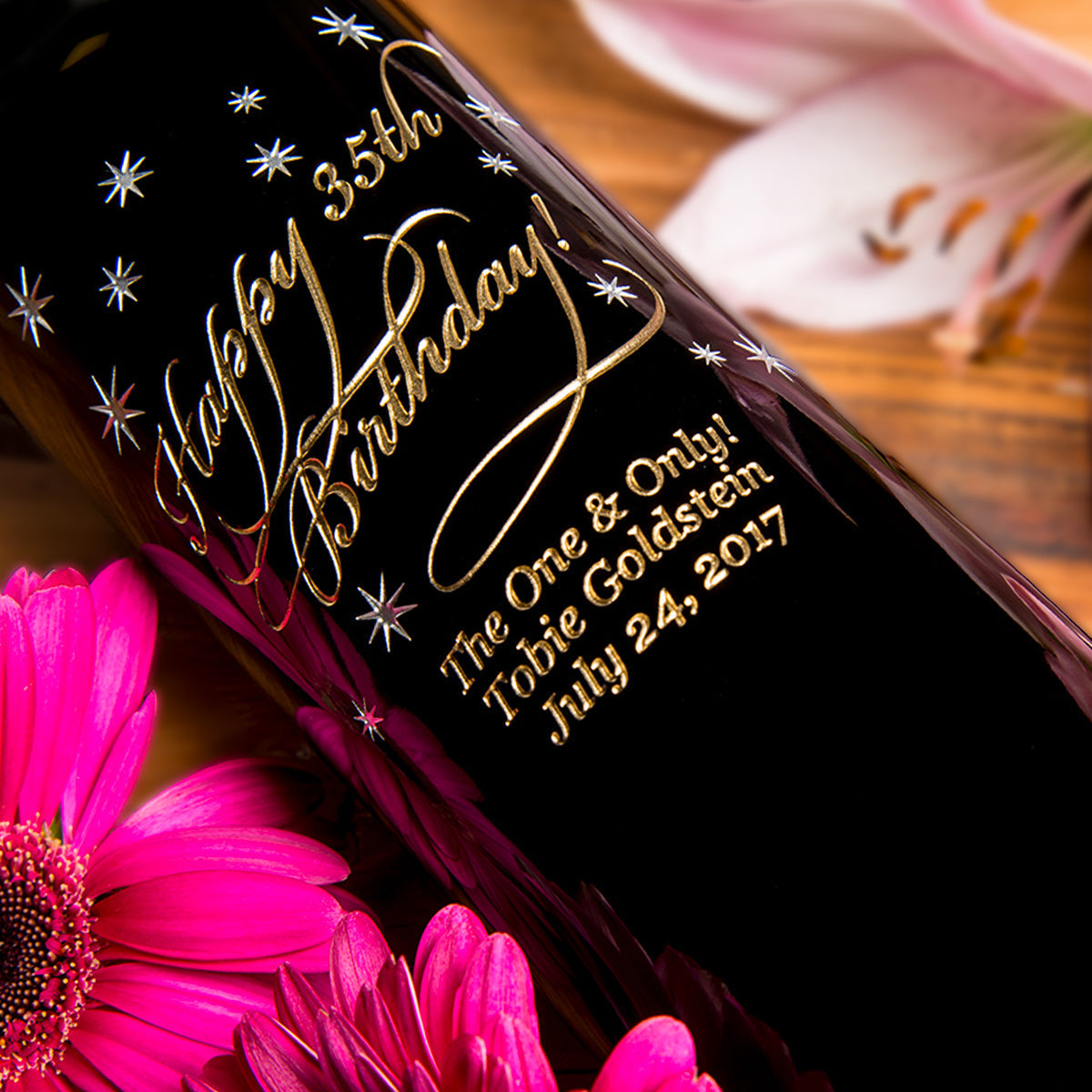 Classic Birthday Big Bottle — Engraved Wine Bottle