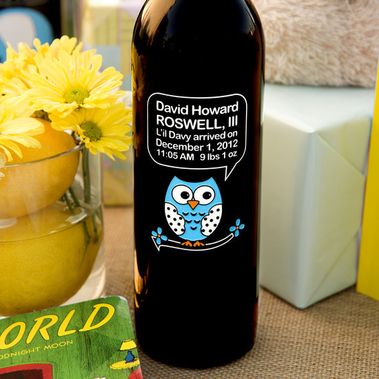 Baby Boy — Engraved Wine Bottle