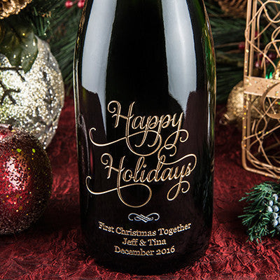 Joyful Happy Holidays — engraved personalized design