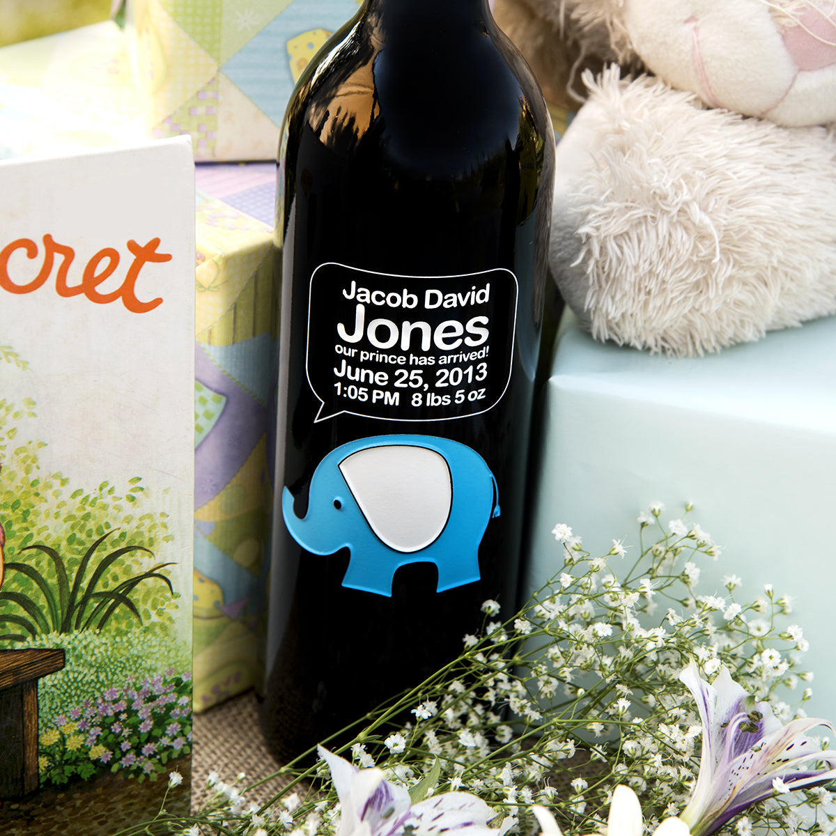 Its a Boy! — Engraved Wine Bottle
