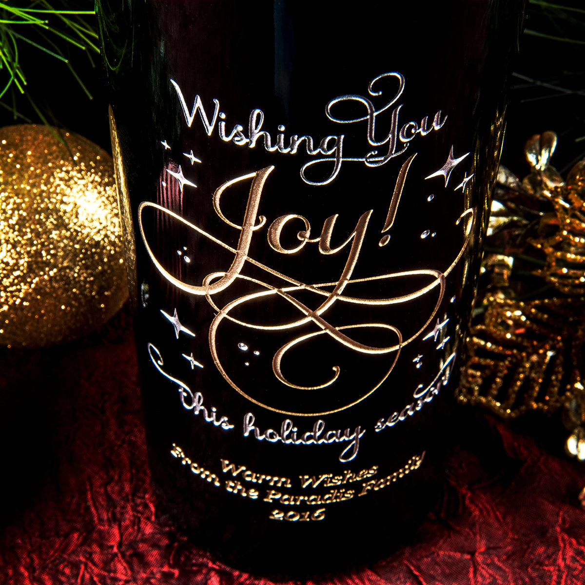 Engraved gift — additional design or presentation example; final configuration confirmed in quote