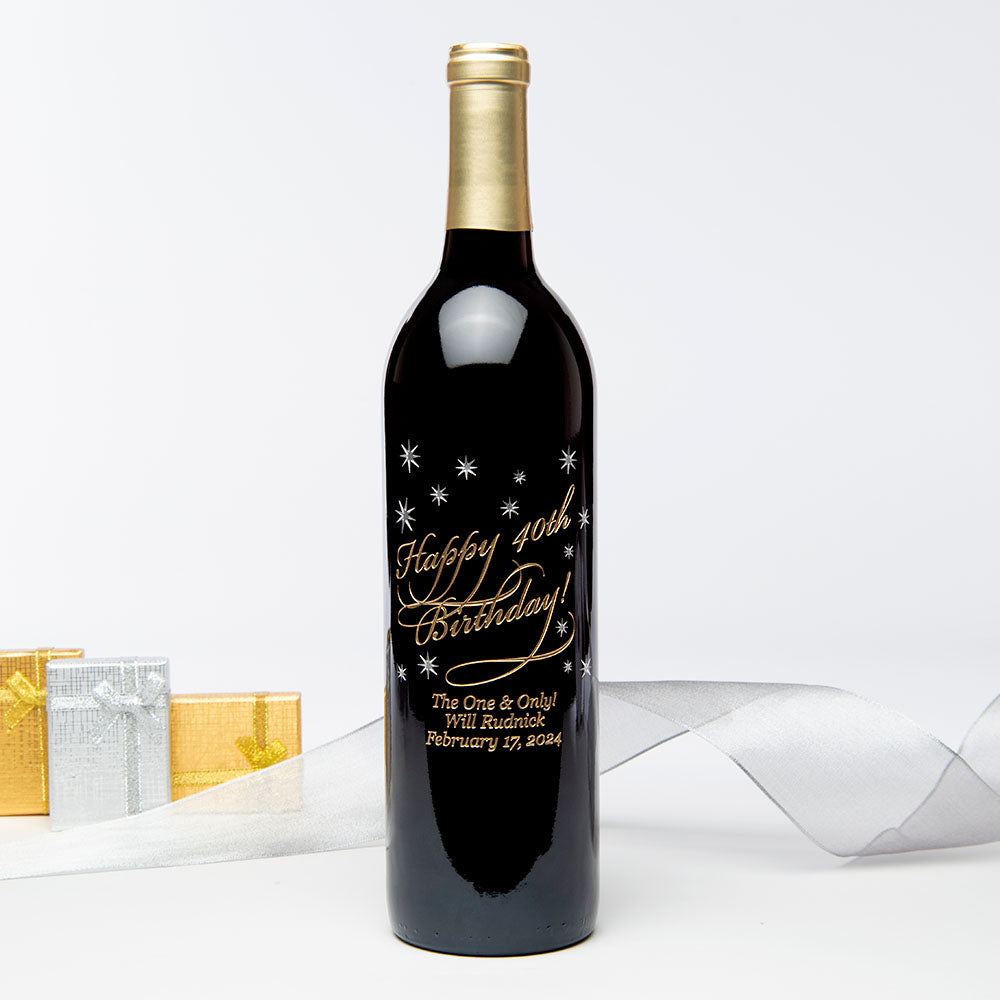 Classic Birthday — Engraved Wine Bottle