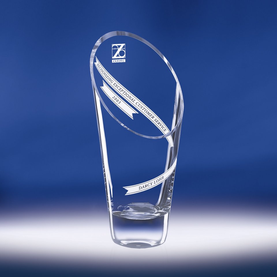 Aspire Hand-Blown Crystal Award