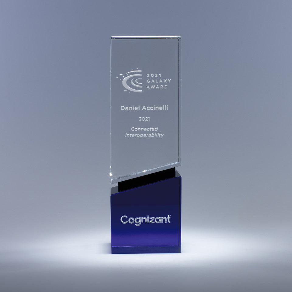 Steward Optic Crystal Award — 8.5"H x 2.75"W x 2.75"D
