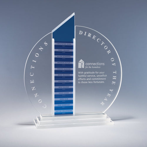 Forte Replacement Blue Crystal Name Plate