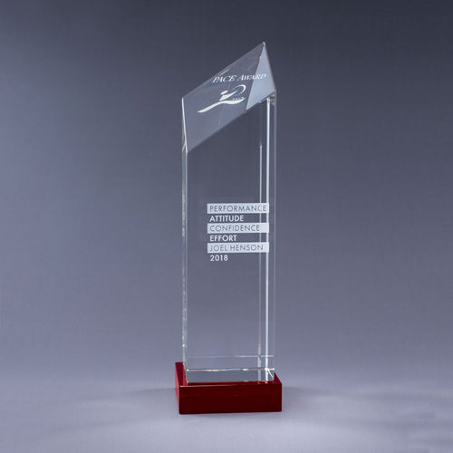 Encore Crystal Award — Red, Large