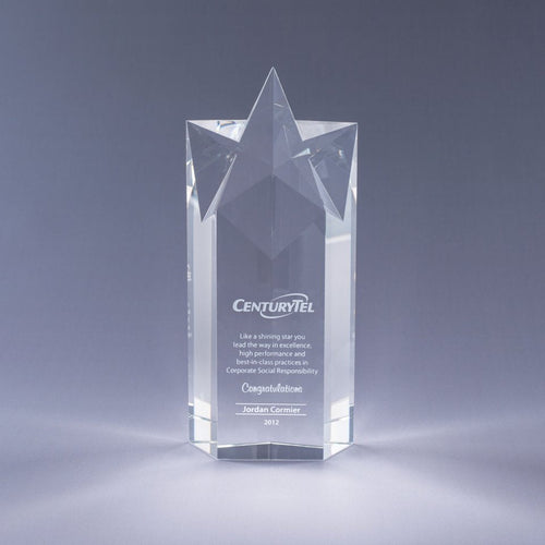 Rising Star Faceted Optic Crystal Award