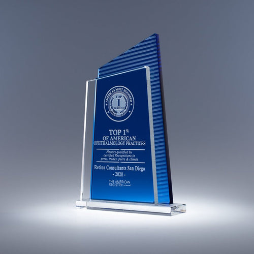 Peak Color Optic Crystal Award — 9.25 Inches