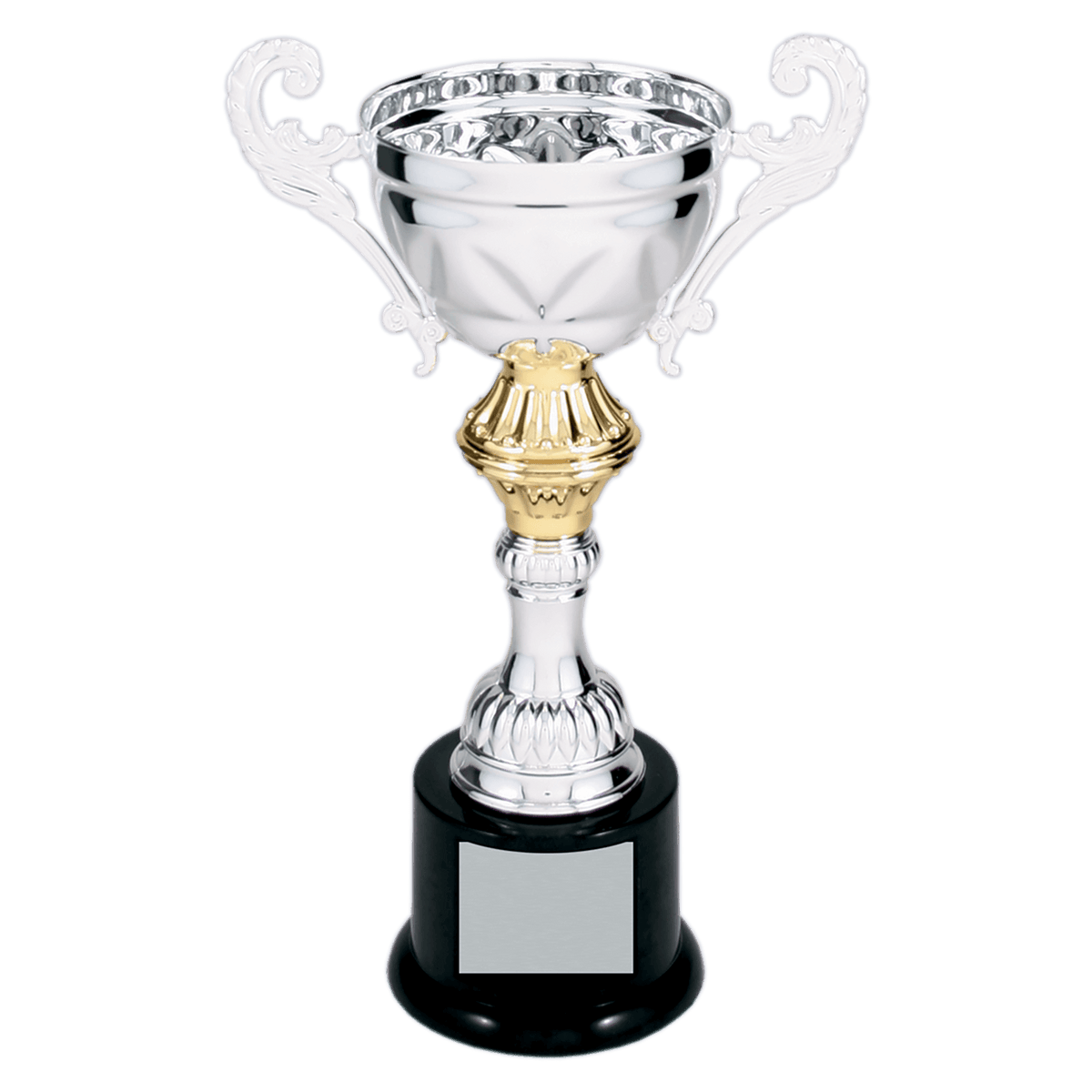 Tall Metal Cup Trophy — 8¾" Silver