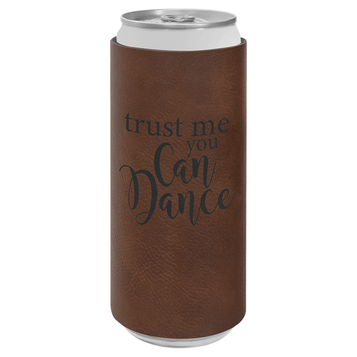 Laserable Leatherette Slim Beverage Holder — Style GFT2351