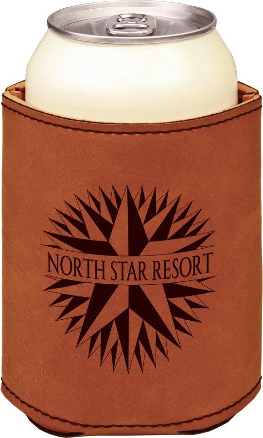 3 3/4" Laserable Leatherette Beverage Holder — Rawhide
