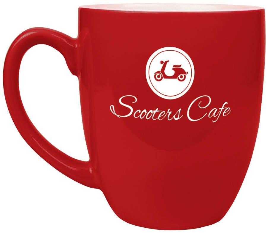 16 oz. Ceramic Bistro LazerMug — Red
