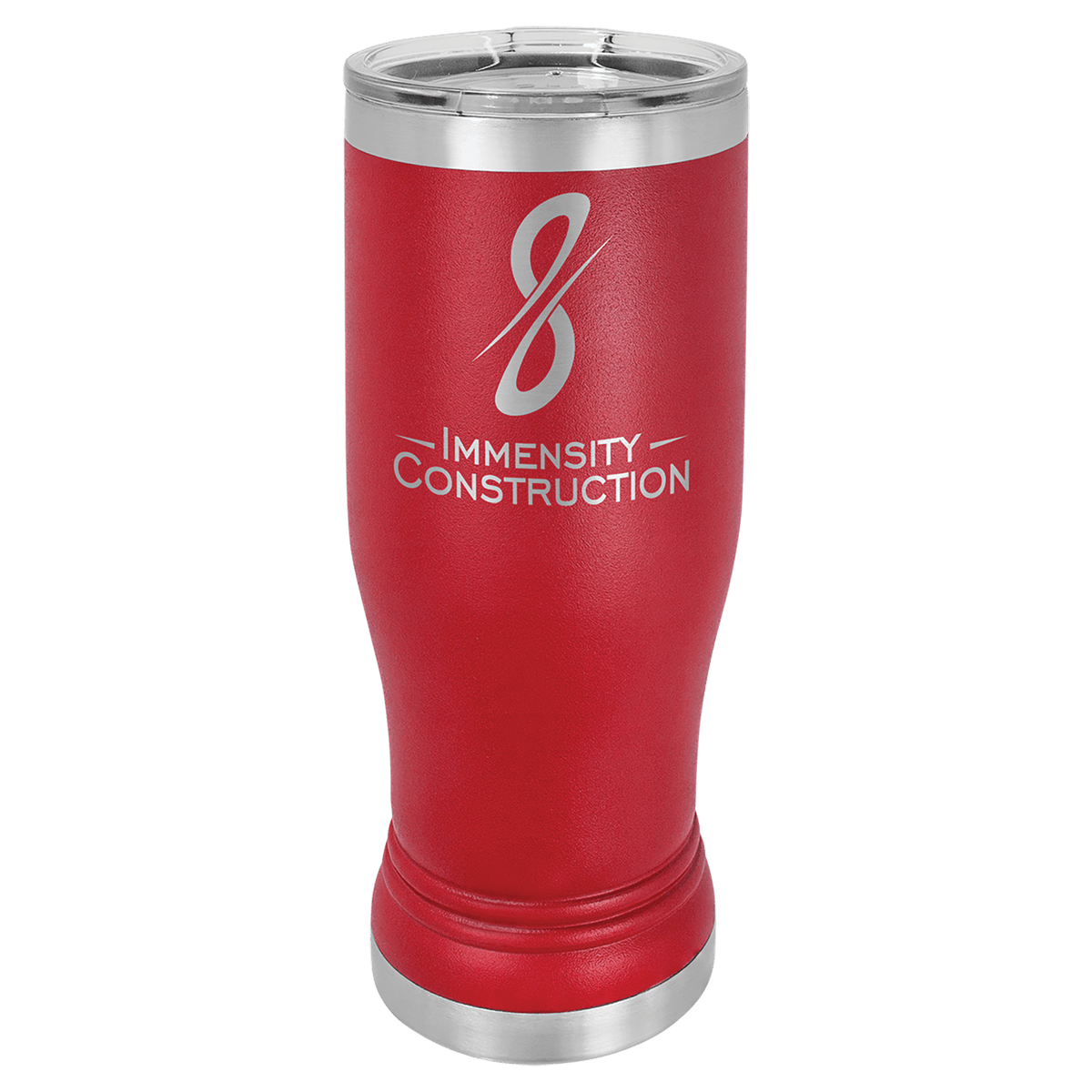 Polar Camel Pilsner Tumbler with Standard Lid — 14 oz / Red