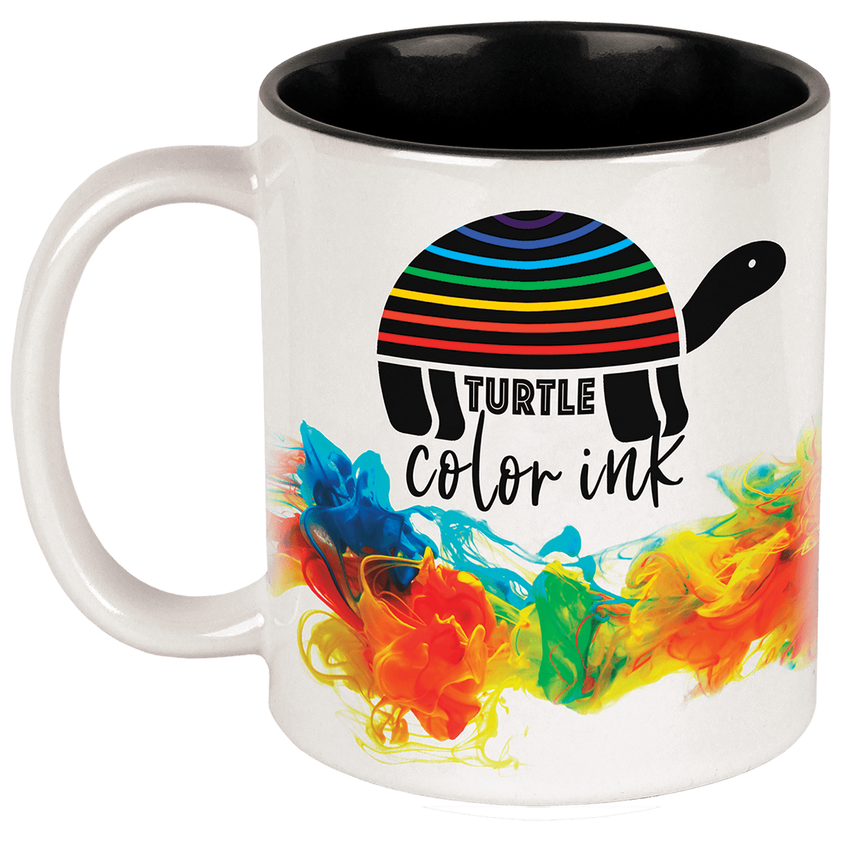 11 oz. Sublimatable Ceramic Mug — White/Black