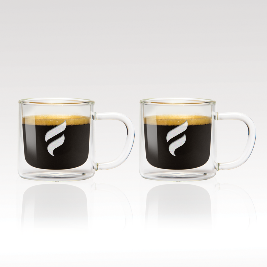 Epare Double-Wall Espresso Glass Mug (Set of 2) product photograph