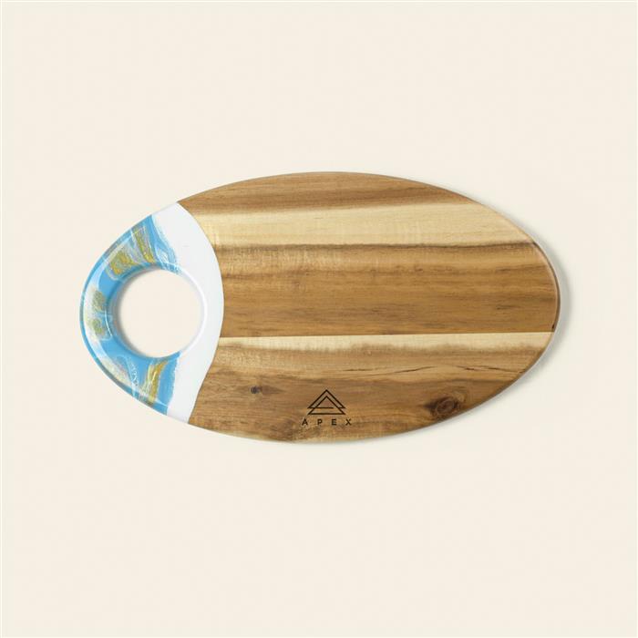 Medium Oval Acacia Board With Dip Holder