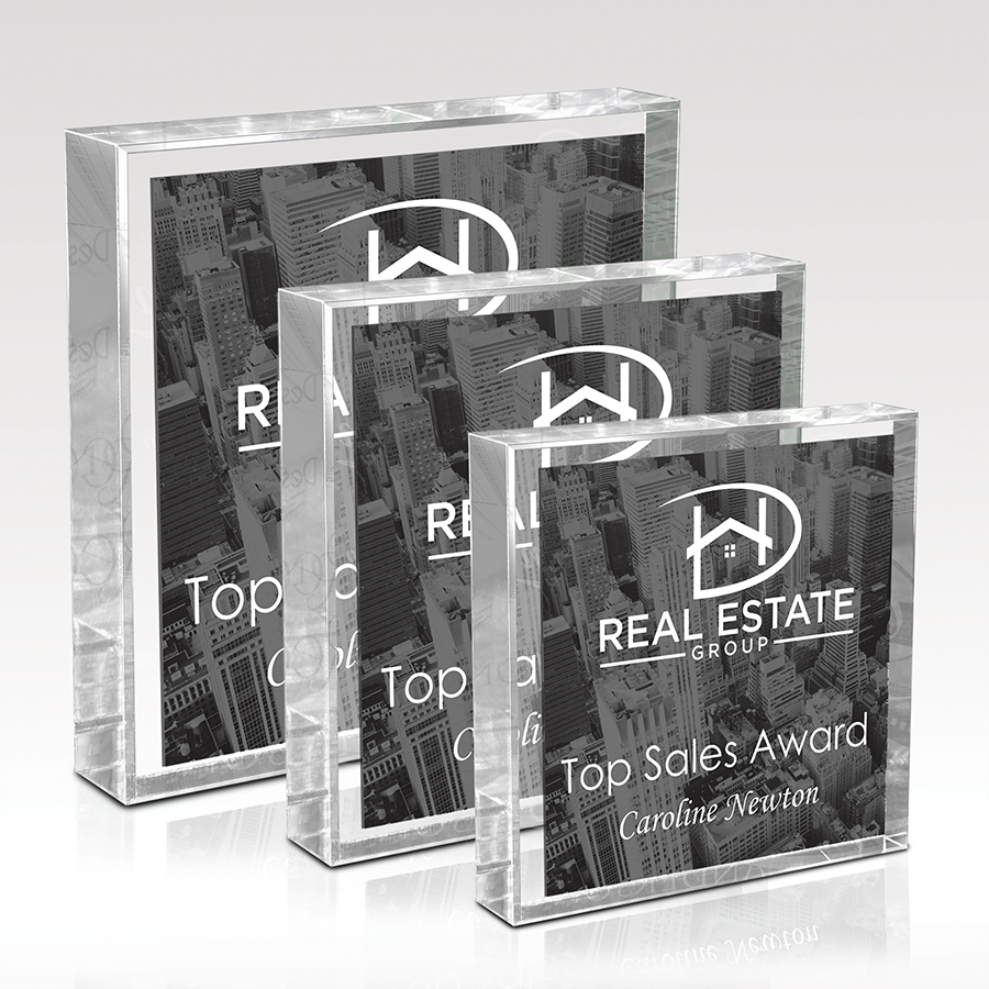 Square Acrylic personalized award example