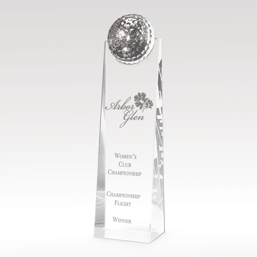 Golf Tower Optical Crystal Award