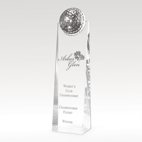 Golf Tower Optical Crystal Award
