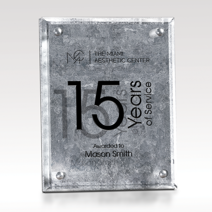 Arabesque Glass Plaque