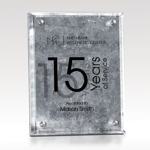 Arabesque Glass Plaque