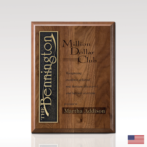 Jasper Walnut Award Plaque