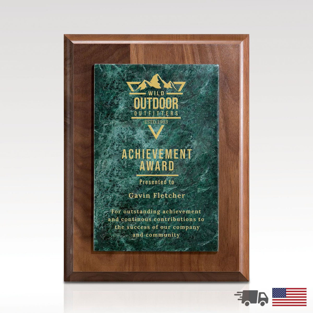 Determination personalized award example