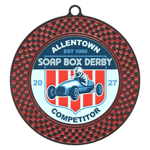 Express Checkered Flag Medallion (3")