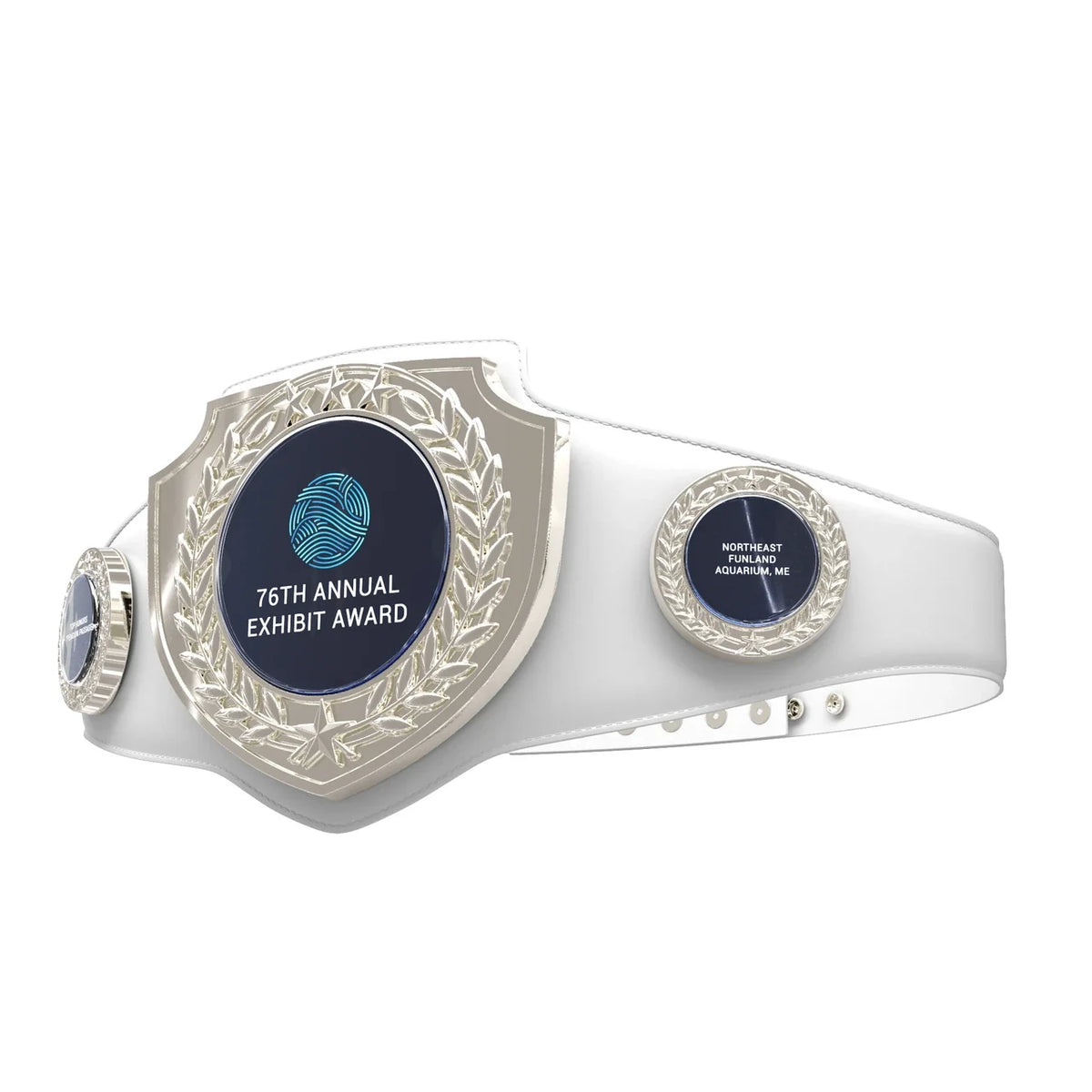Express Bright Shield Championship Belt in White