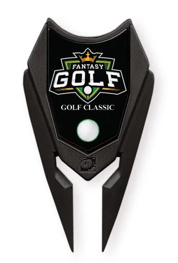 Express Black Tribal Golf Repair Tool with Ball Marker