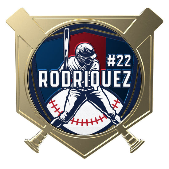 Express Baseball Home Plate Trading Lapel Pin (2")