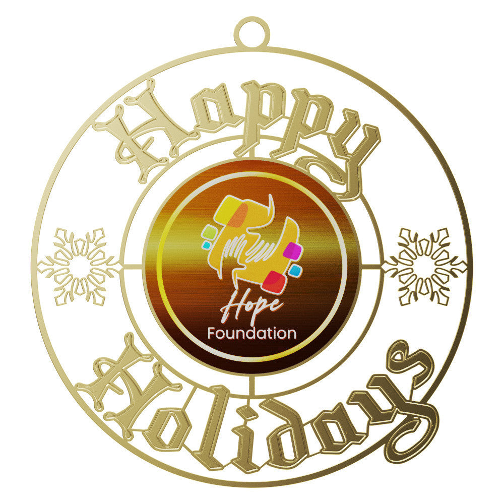 Express Gold Happy Holidays Holiday Ornament