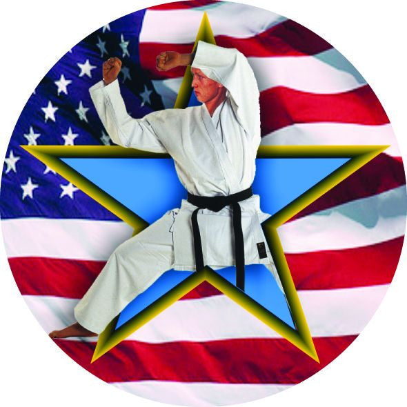 Martial Arts Vibraprint® Patriotic Label