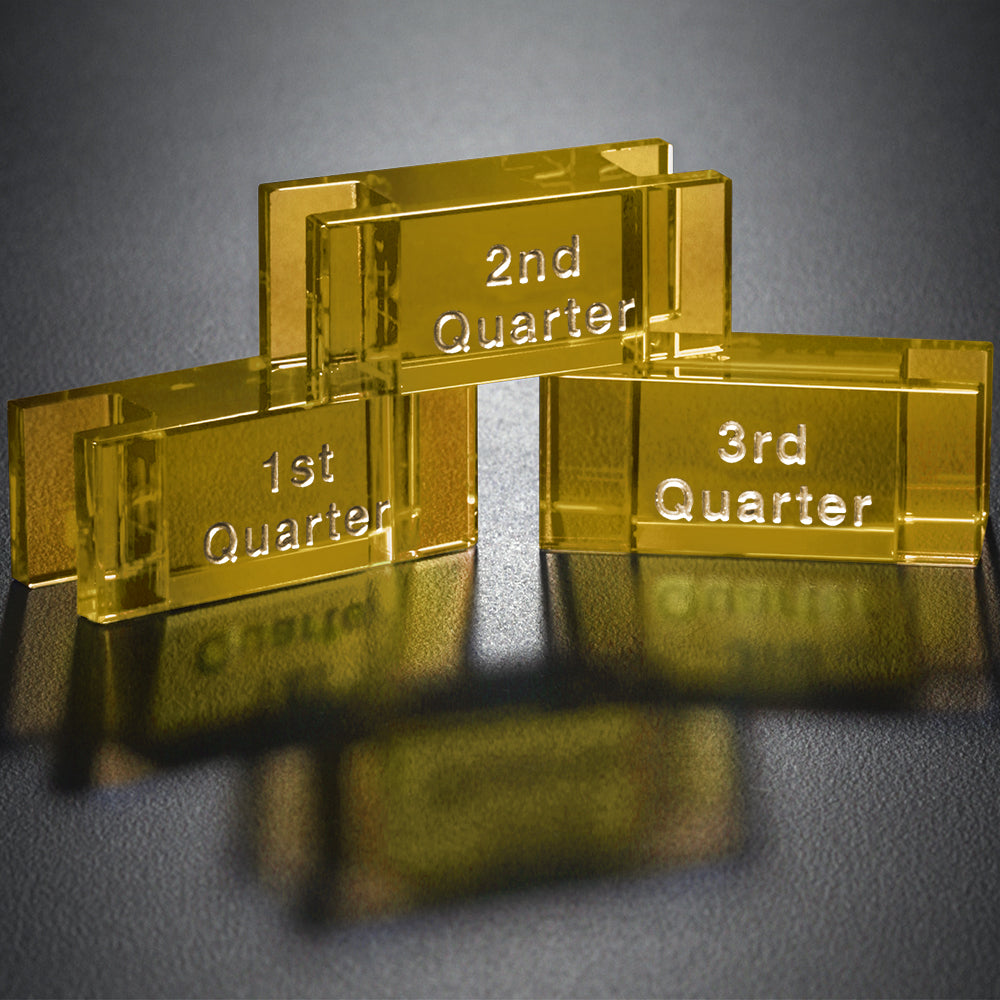 Goal-Setter Block - Gold — 2" W x 3/4" H
